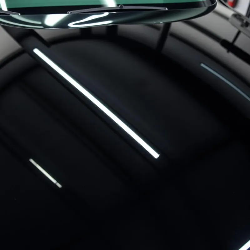 Mirror-finish black paint after correction